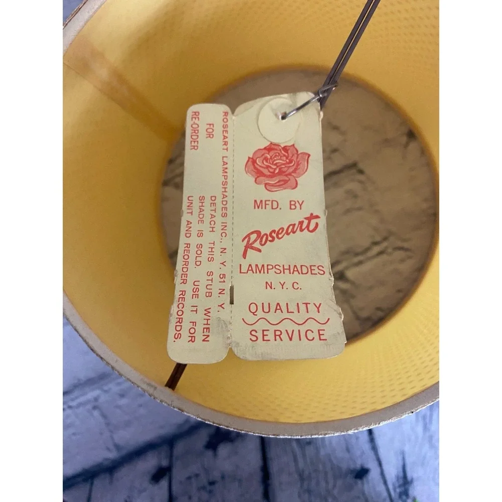 NWT Vtg Roseart Cream Subtle Polka Dot Lace MCM‎ Boudoir Drum Lampshade 8x7.25